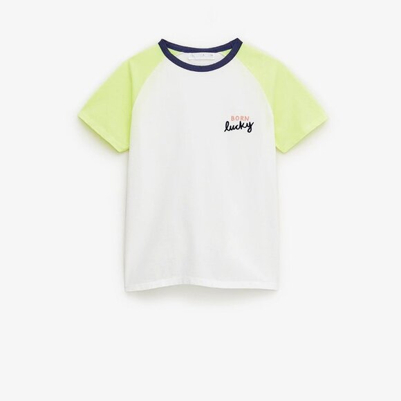 ZARA BOYS BORN LUCKY TEE NWT SIZE 7 - Picture 1 of 5